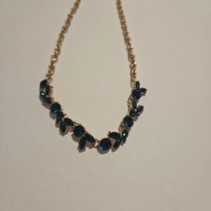 Maurices emerald color rhinestone necklace